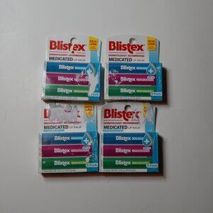 12 Blistex Medicated 4 Each Mint - Berry - Classic Lip Balms SPF 15 Exp 01/2027